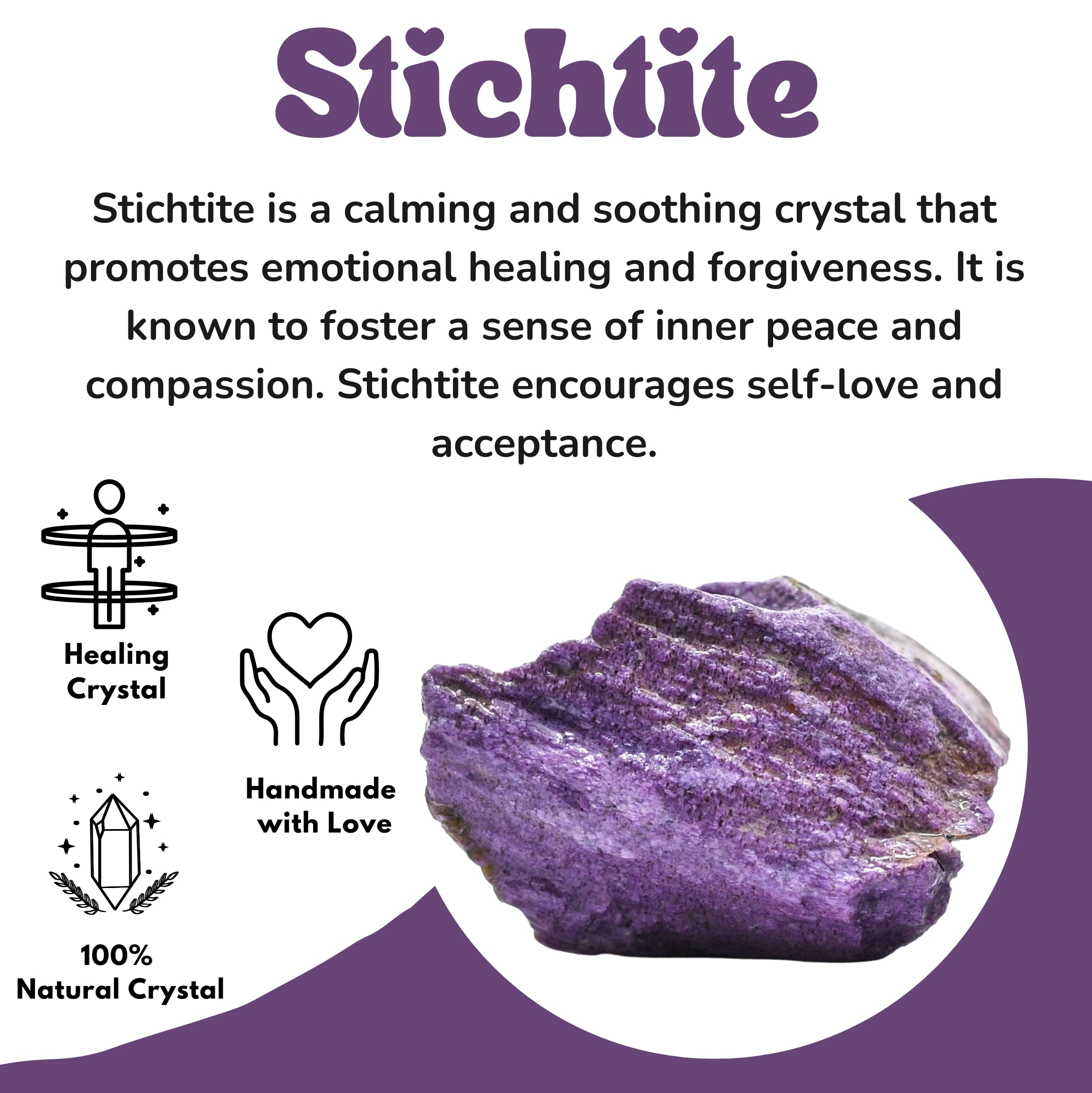 Stichtite Amazing Gemstone – pierre brute prête pour bricolage et créations artisanales.