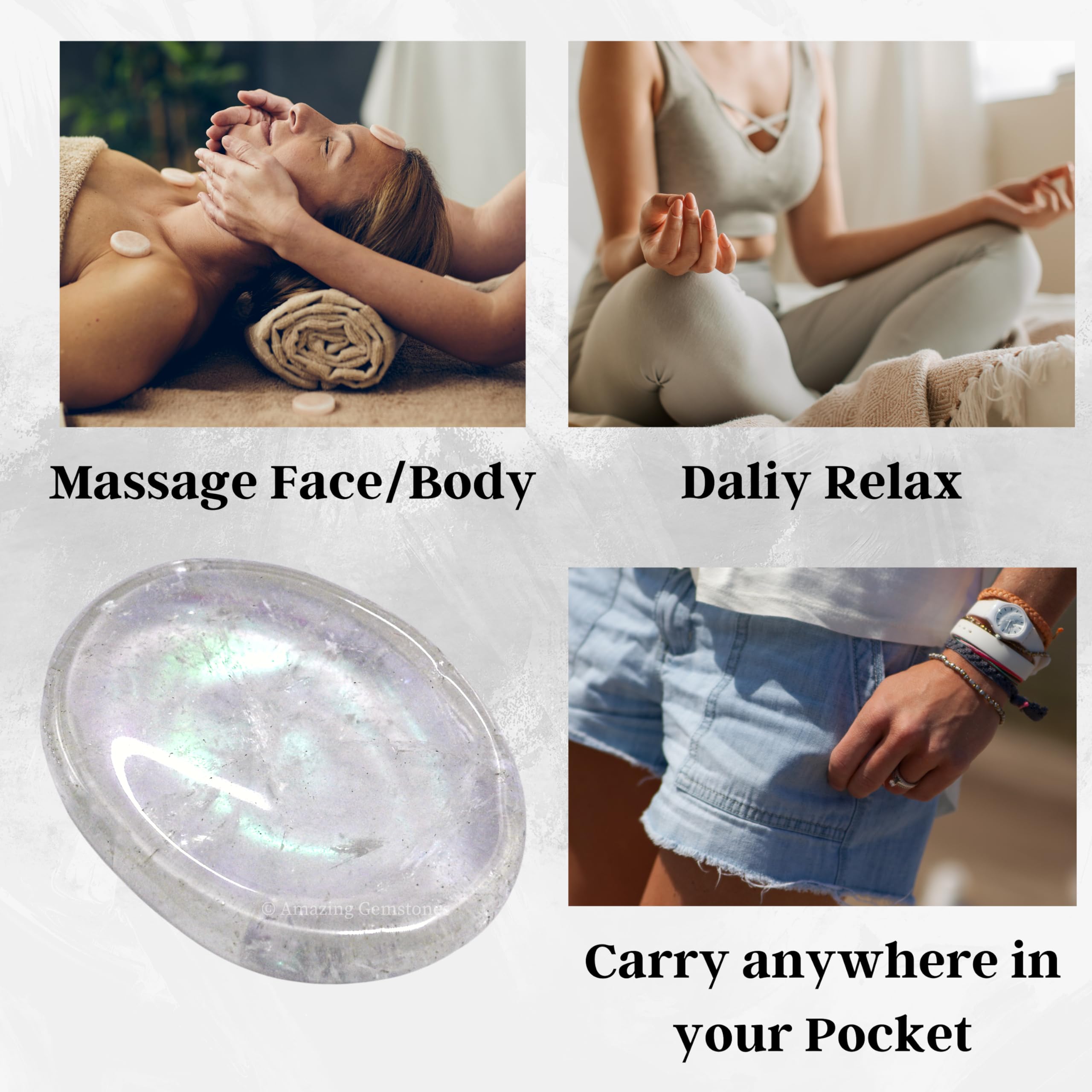 Amazing Gemstone – outil anti-stress intuitif pour méditation et respiration.