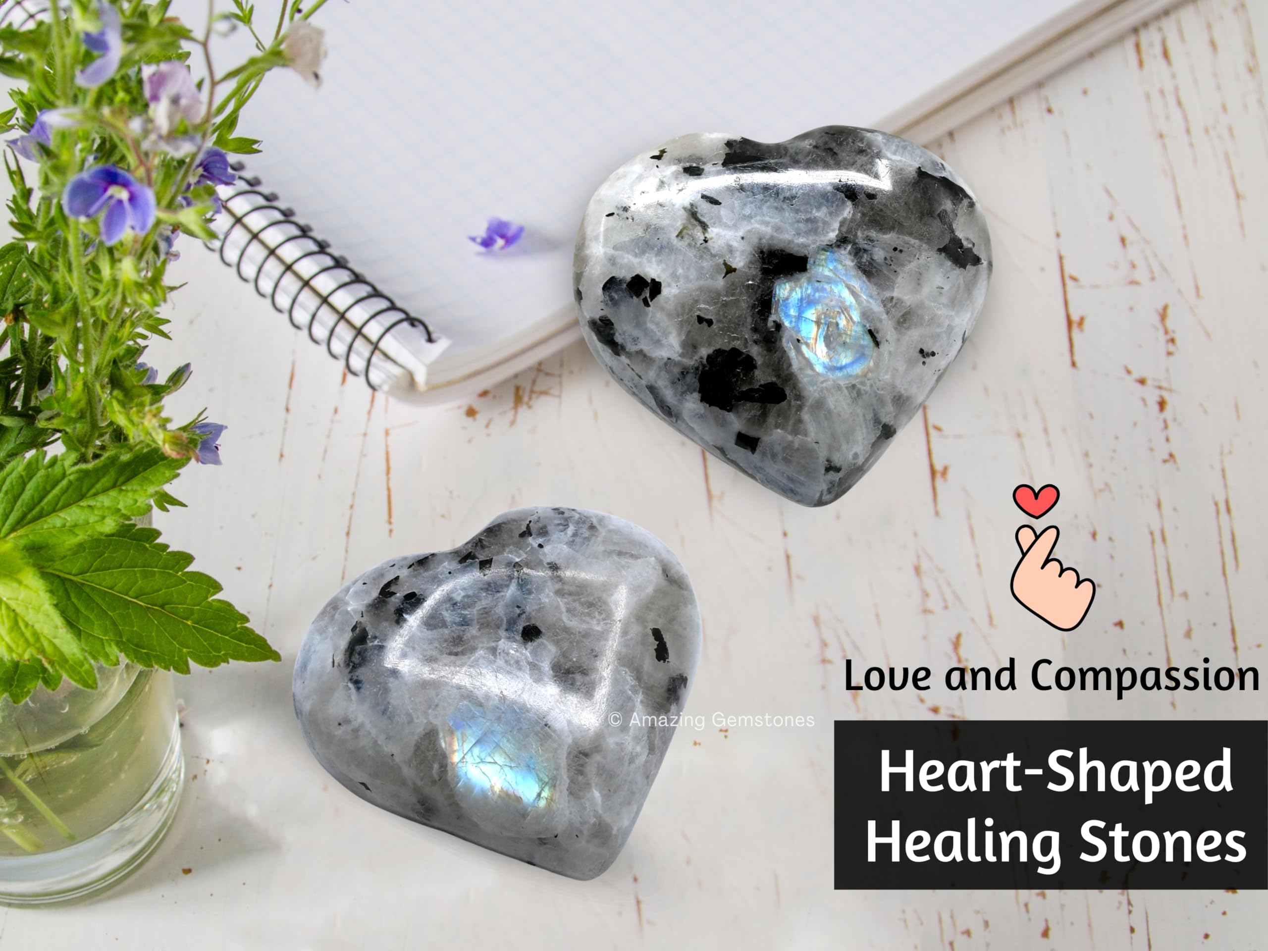 Amazing Gemstone Rainbow Moonstone: garantie de retour simple et sans souci