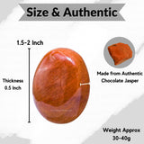 Amazing Gemstone: gros plan texture jaspe chocolat, toucher doux et stimulant.