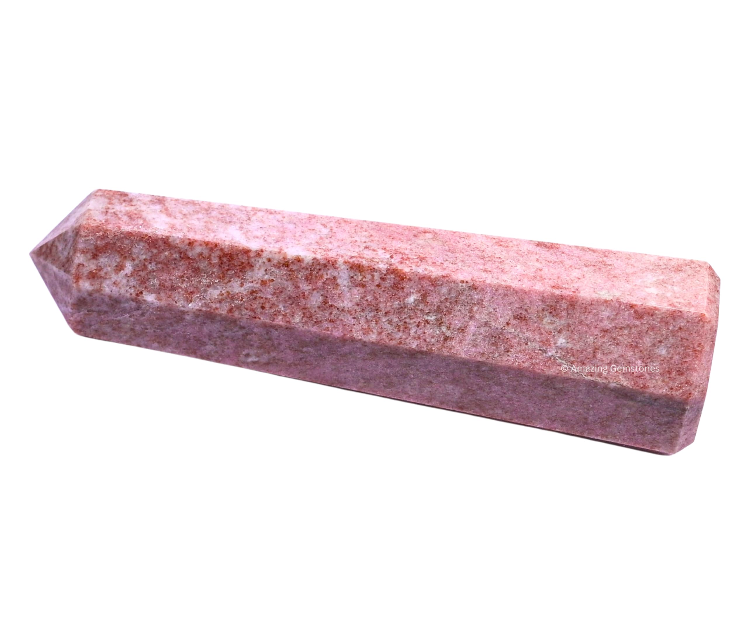 Amazing Gemstone Thulite – pointe cristal dirige l'énergie vers l'extérieur