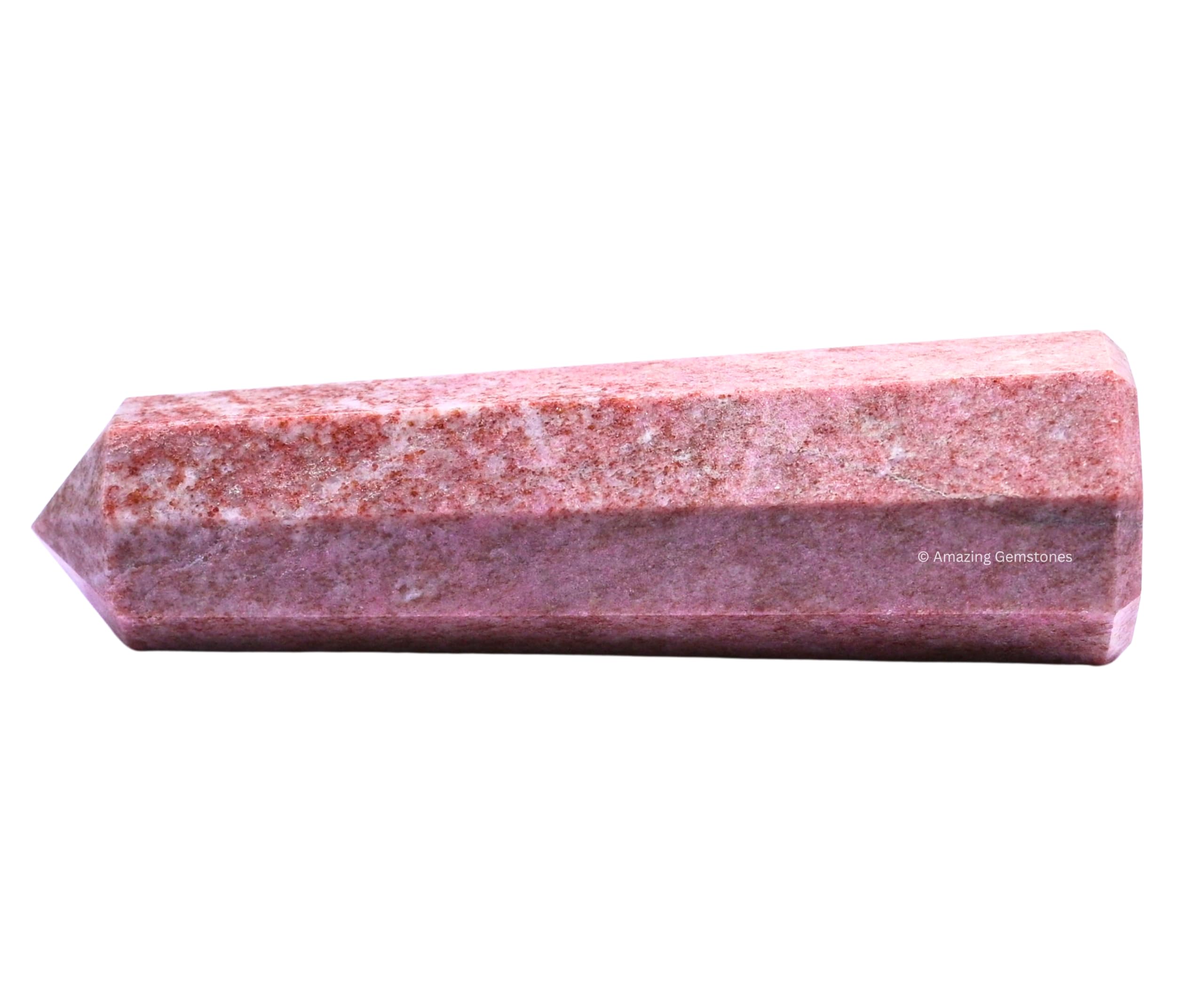 Amazing Gemstone Thulite – pointe cristal focalisant l'énergie pour vivacité