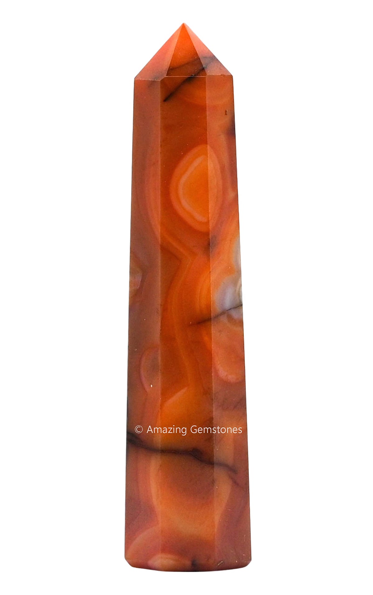 Amazing Gemstone Tour Cristal Carnelian, élevant l’énergie et purifiant l’ambiance.