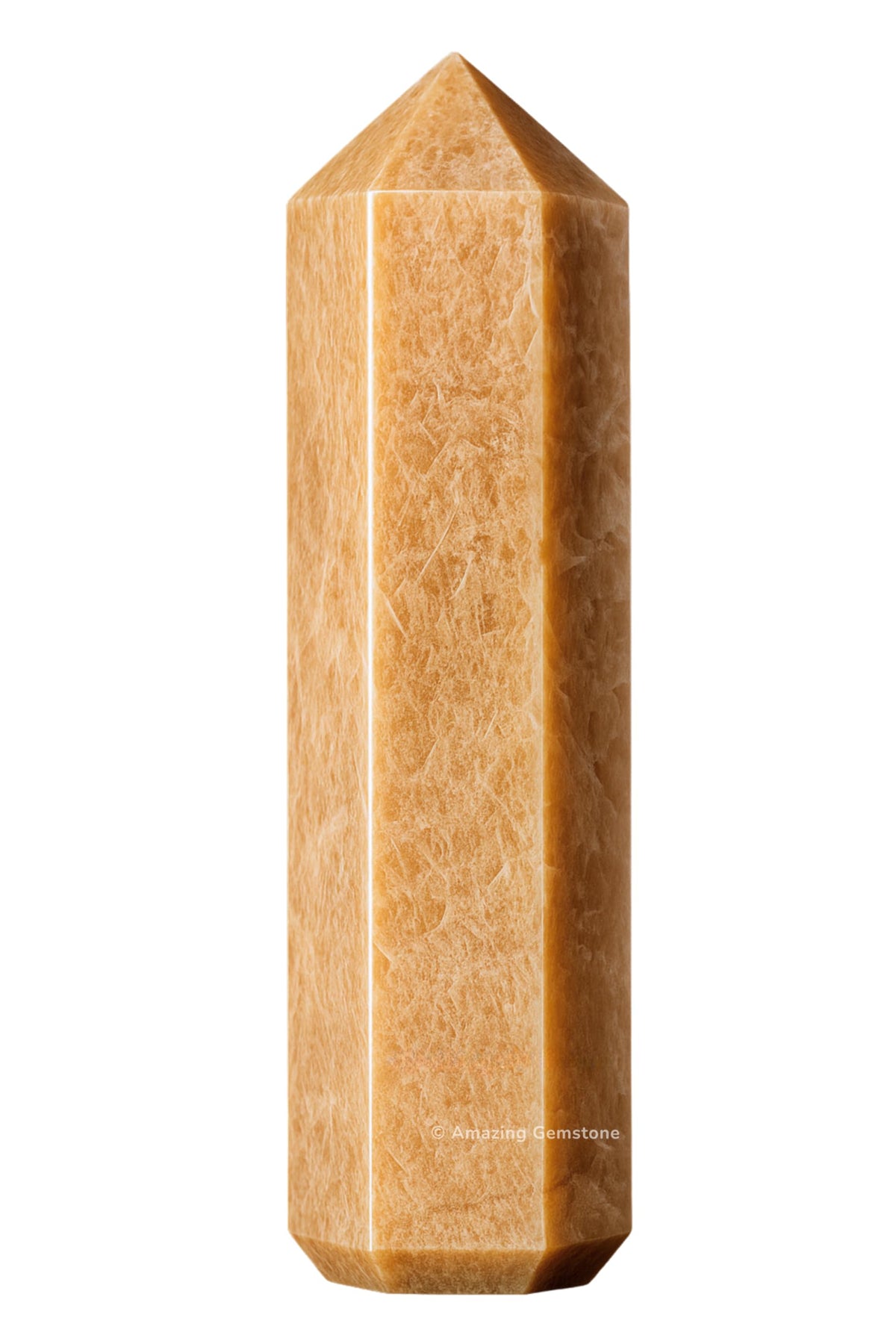 Amazing Gemstone – Pointe de cristal crème, énergie focalisée pour recharger l'atmosphère et élever l'ambiance.
