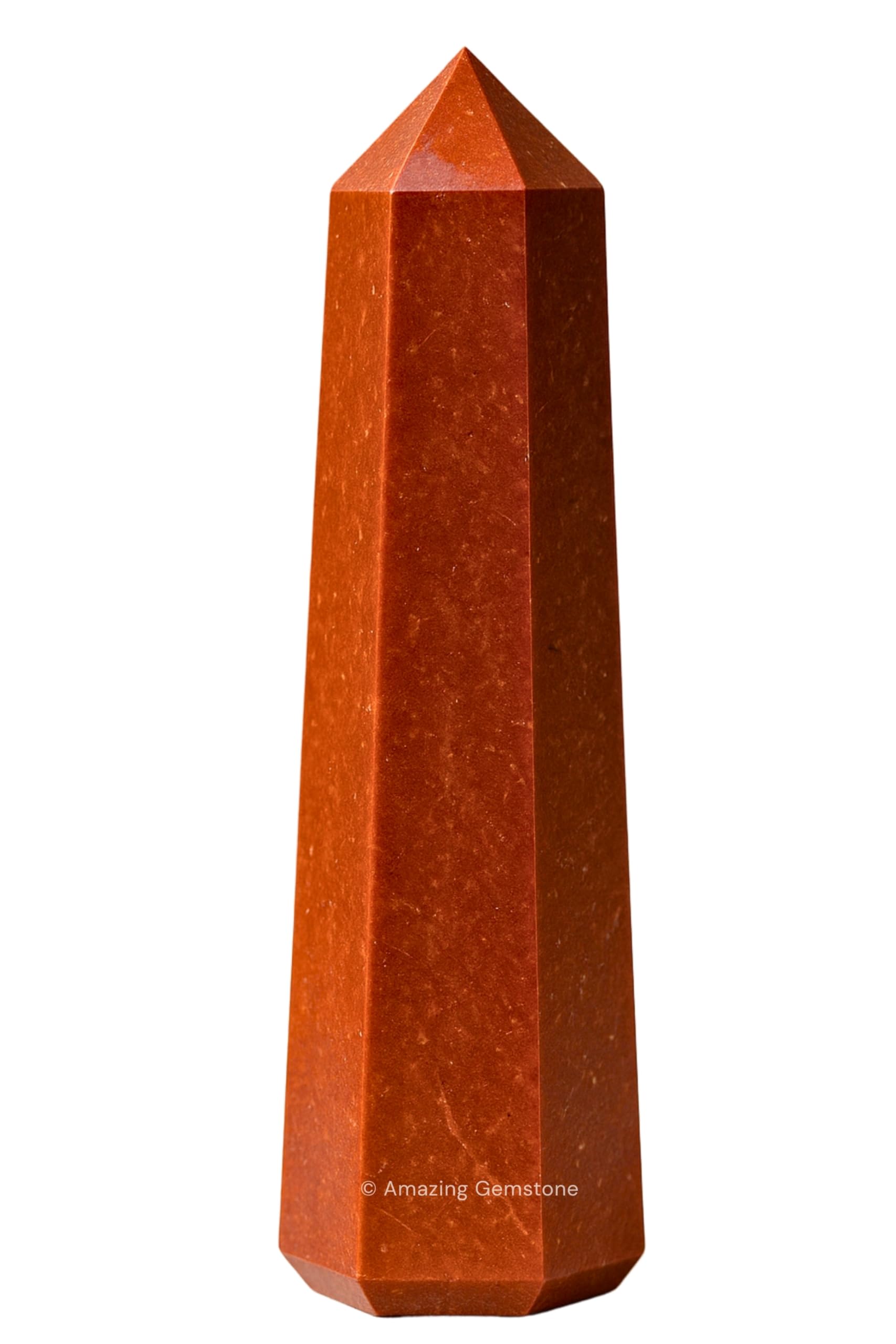 Amazing Gemstone Tour Jaspe Rouge – Pointe nette illustrant l’energie dirigée pour votre espace