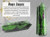 Amazing Gemstone tour Ruby Zoisite utilisé en Reiki et méditation.