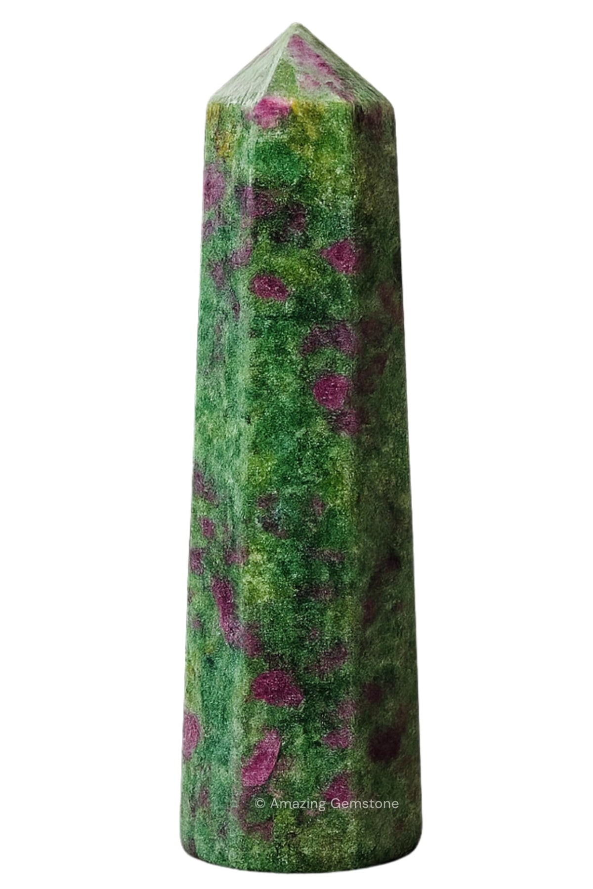 Amazing Gemstone tour cristal rubis-fuchsite pour énergie revitalisante dans votre espace.