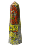 Tour cristal sang-de-dragon par Amazing Gemstone, point focal pour énergie renouvelée et purification.