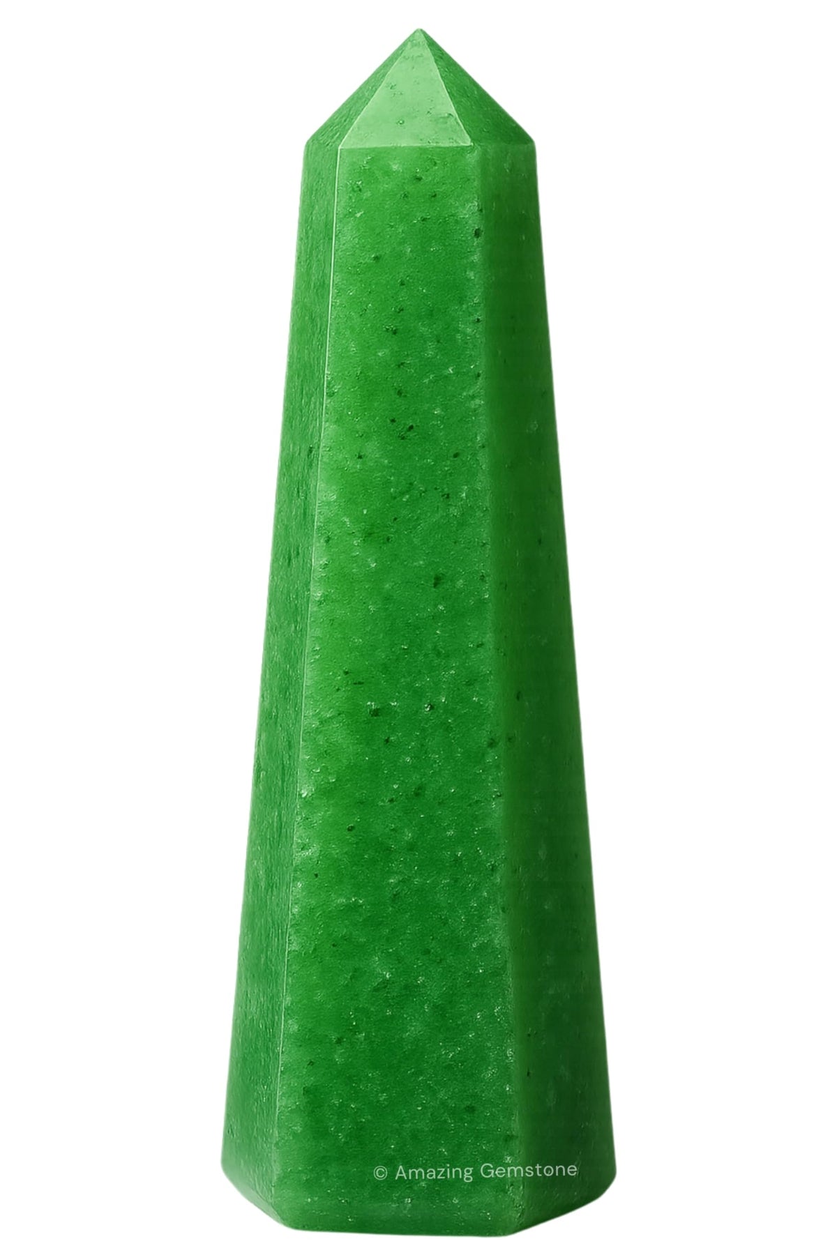 Amazing Gemstone tour cristal vert fraise : énergie purifiante pour les espaces.