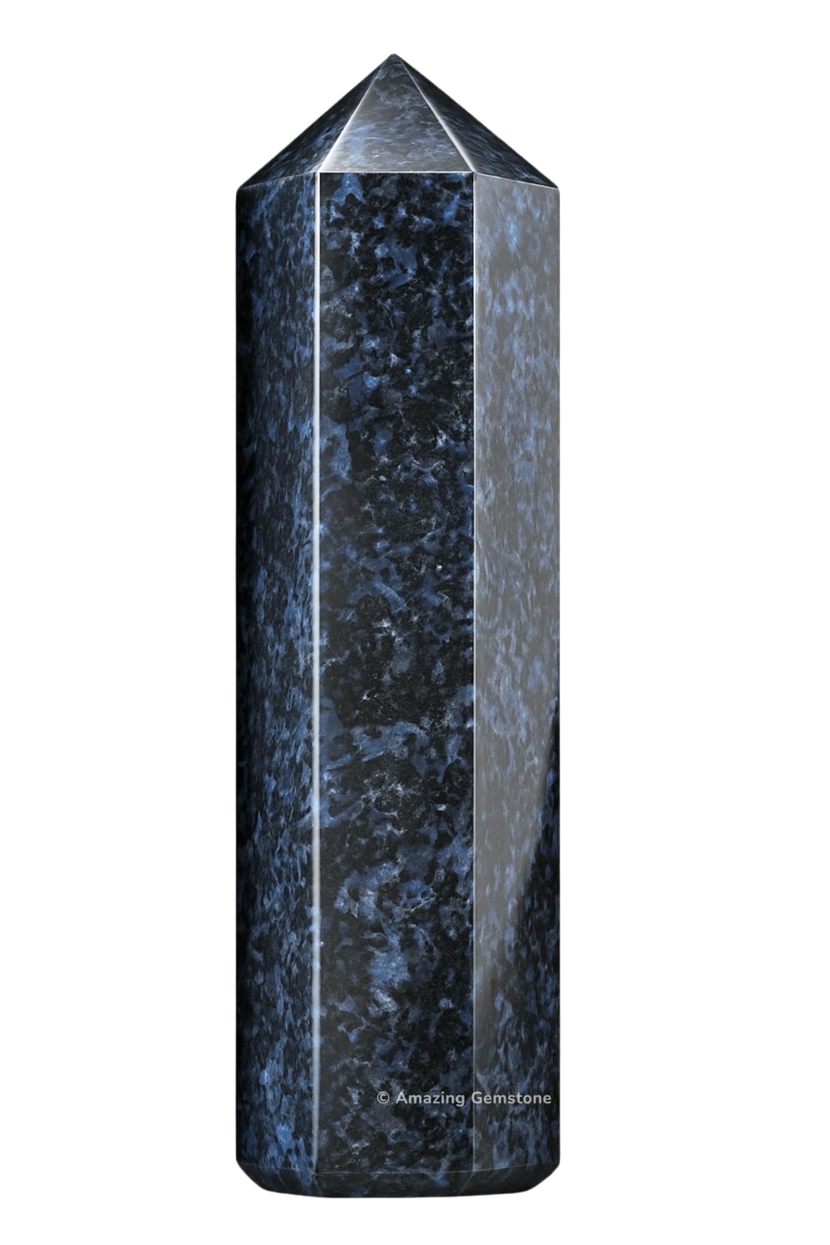 Amazing Gemstone tour Indigo Gabbro, point focal pour grille de cristal inspirante.