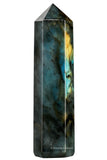 Pointe Labradorite Amazing Gemstone, grande, focalise l'énergie pour rééquilibrage.