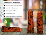Amazing Gemstone Tour Obsidienne Acajou soutient relaxation et réduction du stress.