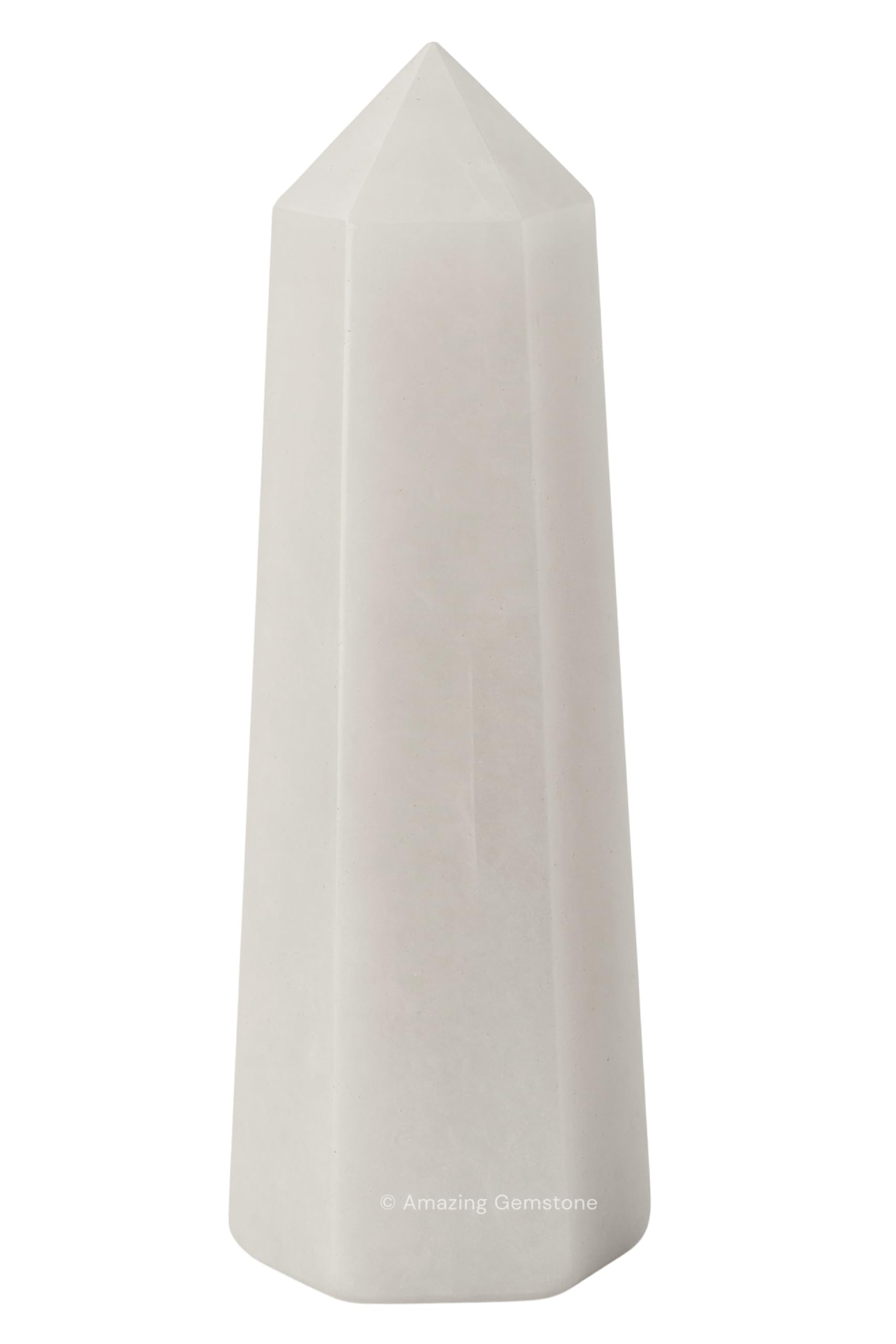 Amazing Gemstone - pointe de quartz neigeux, purifie et dynamise l’espace