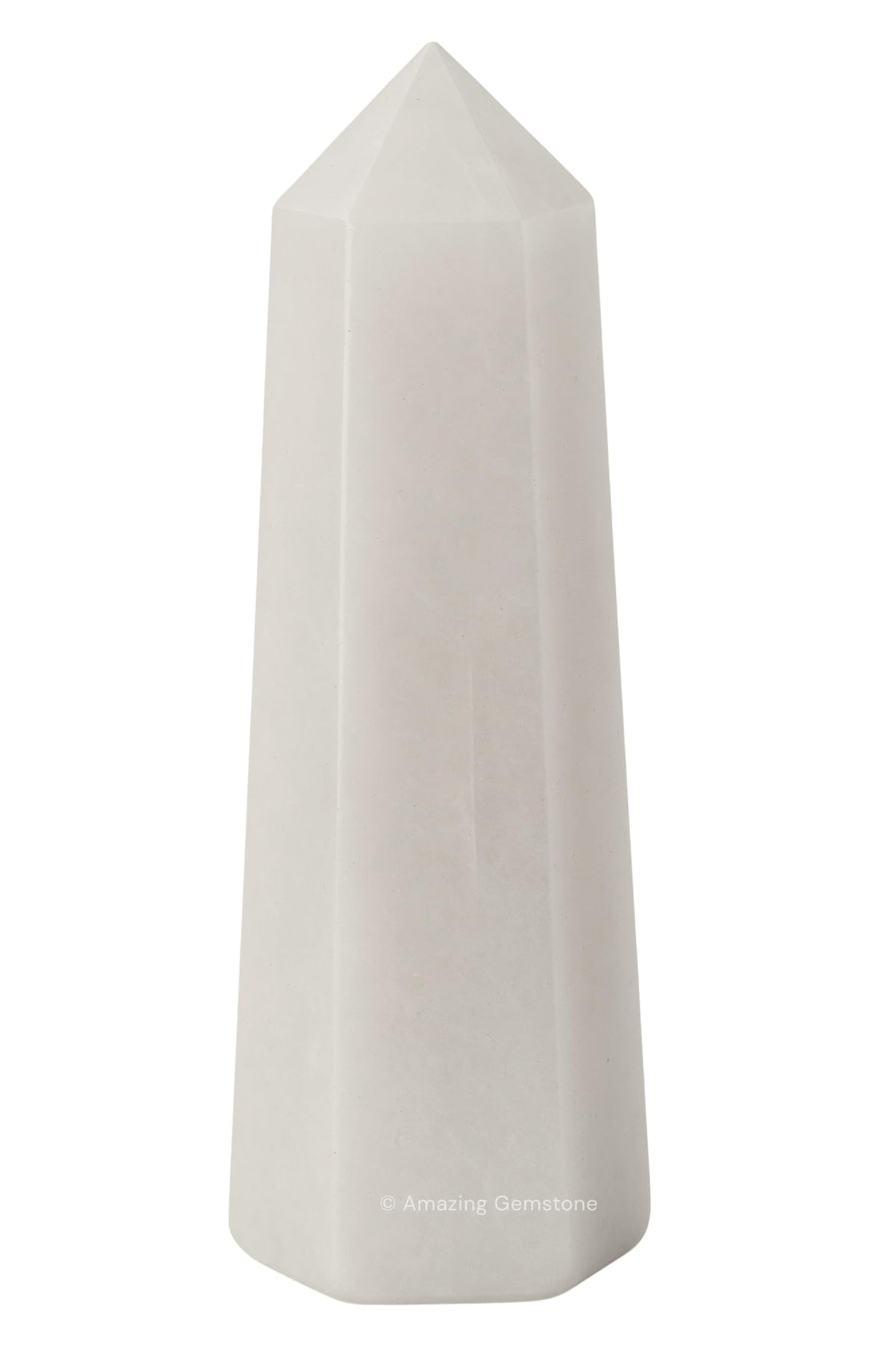 Amazing Gemstone - pointe de quartz neigeux, purifie et dynamise l’espace