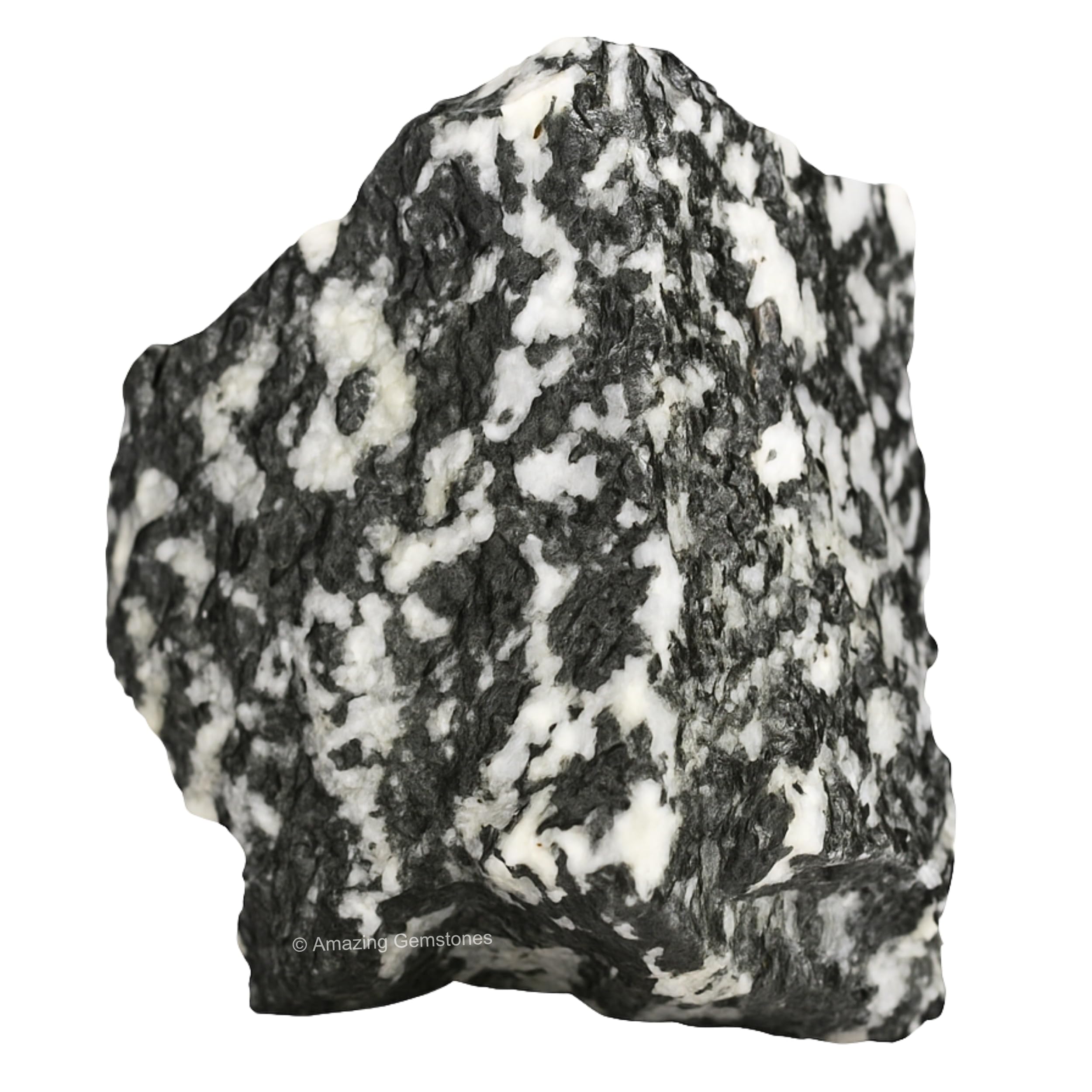 Amazing Gemstone tourmaline noire et blanche brute pour méditation et équilibre.