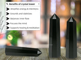 Amazing Gemstone pointe cristal pour méditation et protection au quotidien.