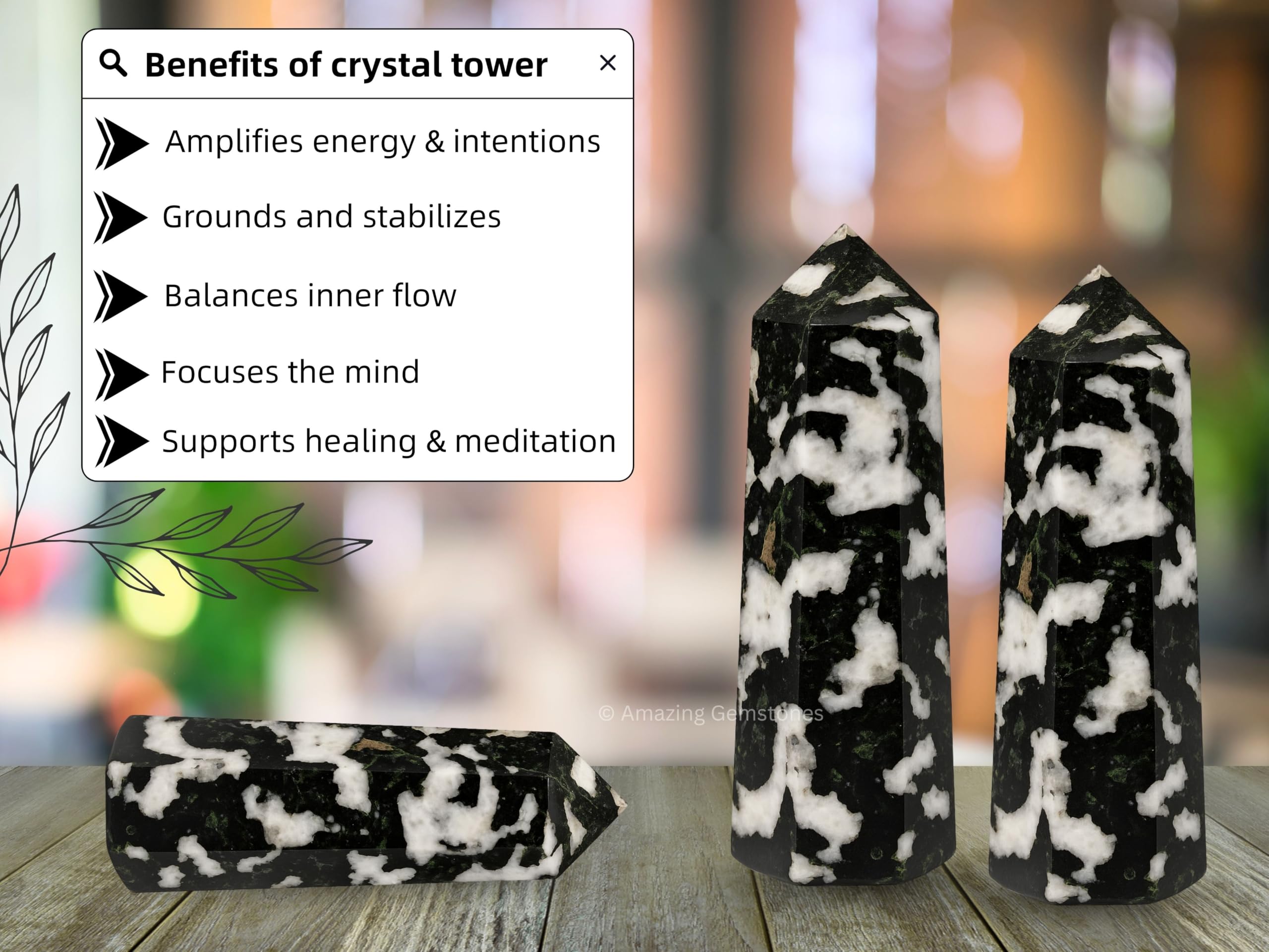 Amazing Gemstone tourmaline – purificateur d’air pour espace sain.