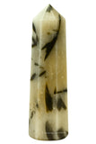 Amazing Gemstone Tourmaline verte dans quartz, pointe lumineuse pour recharger l énergie domestique.