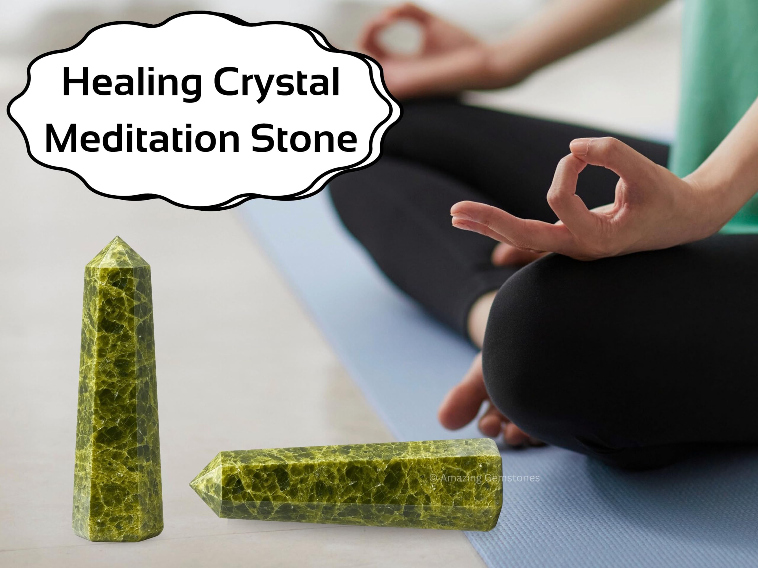 Amazing Gemstone Tourmaline verte équilibre mental, physique et émotionnel lors de séances Reiki.
