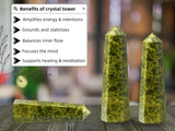 Amazing Gemstone Tourmaline verte pour purificateur d’air et ambiance paisible au bureau.