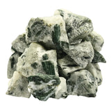 Amazing Gemstone tourmaline verte avec quartz brut, livrée avec certificat d'authenticité