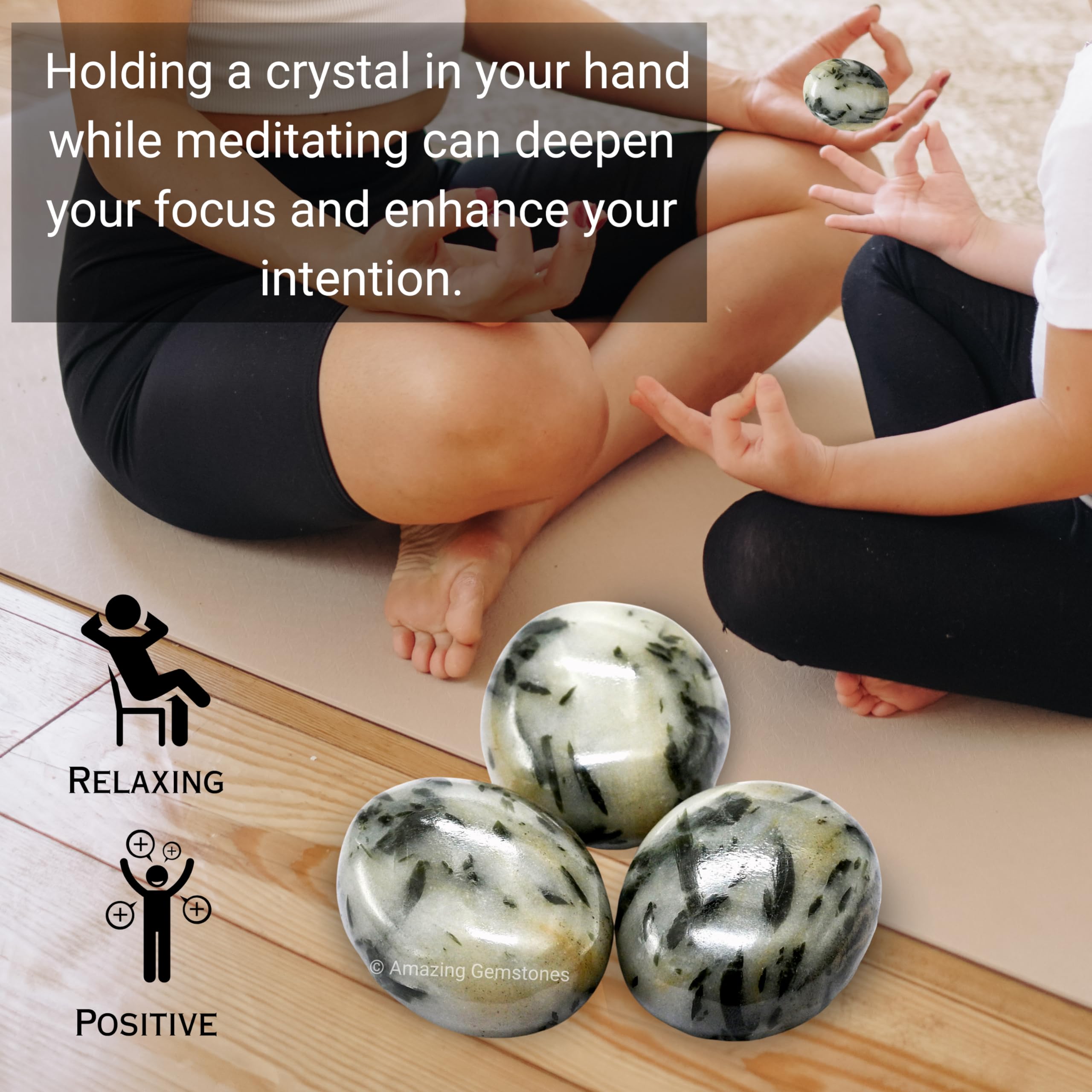 Amazing Gemstone pierre palmaire, énergie calme et vibration positive pour les séances.