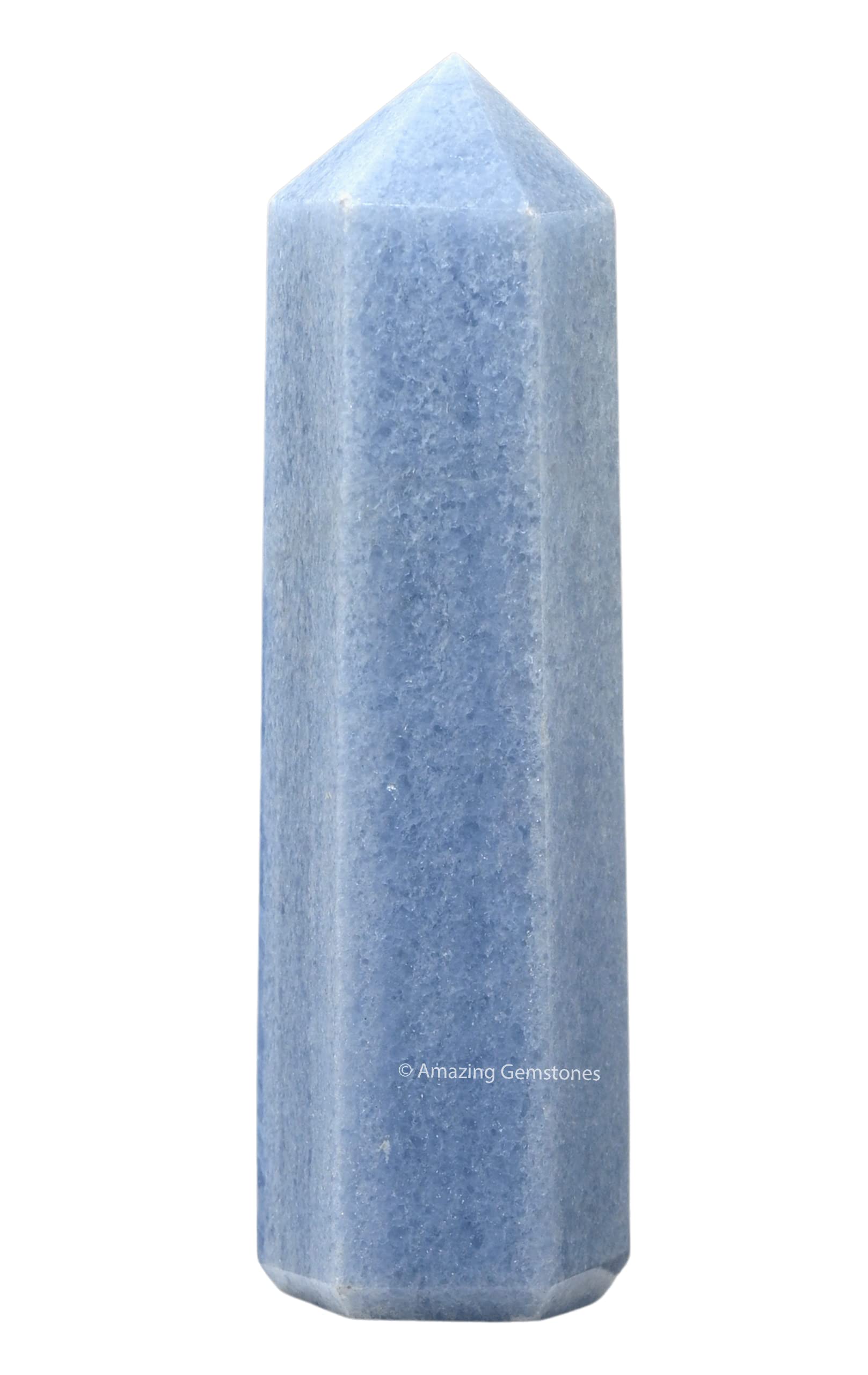 Amazing Gemstone – Tour cristal bleu calcite celestite – purifie l'espace et dynamise l'énergie.