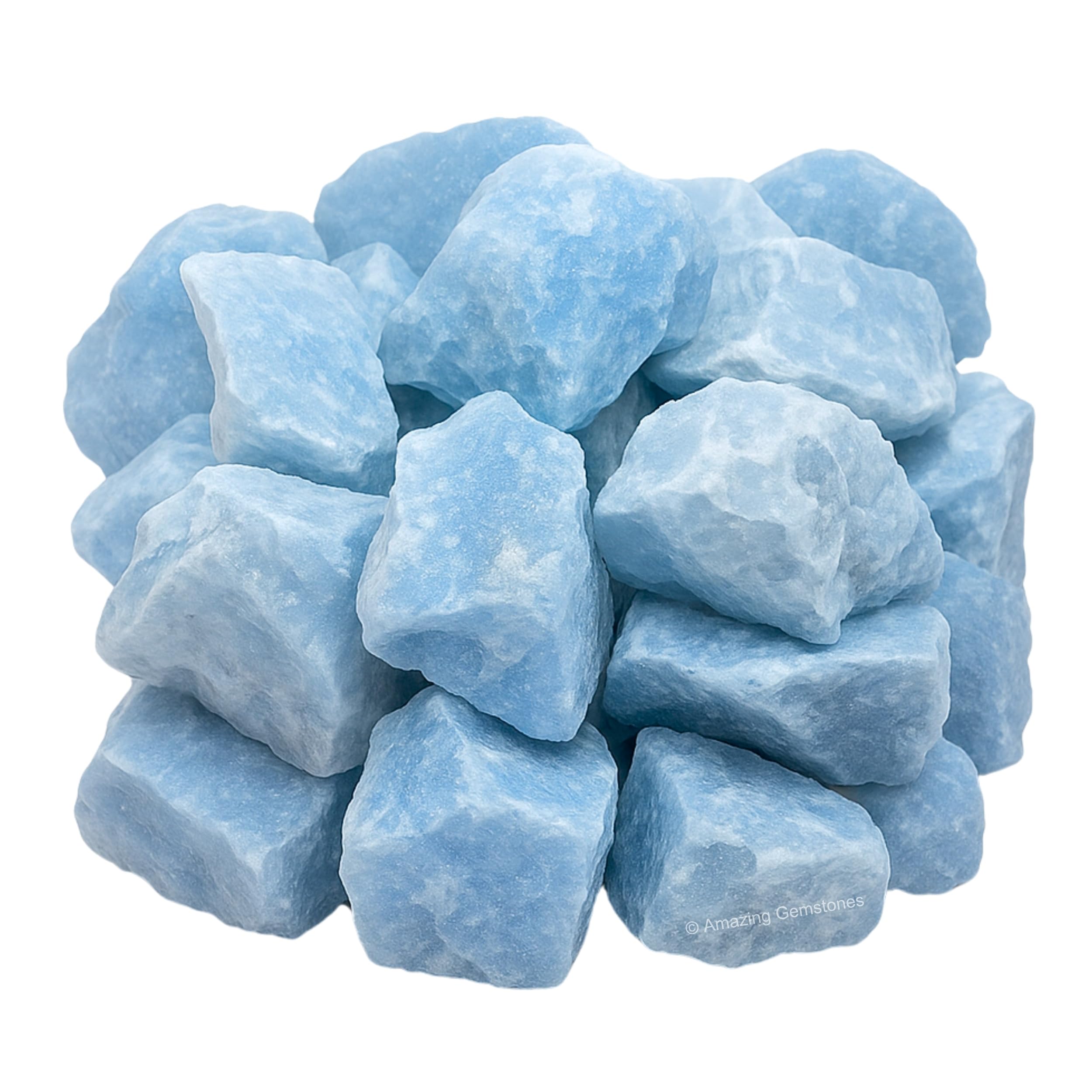 Amazing Gemstone tranche calcite bleue, texture apaisante pour décor ou toucher.