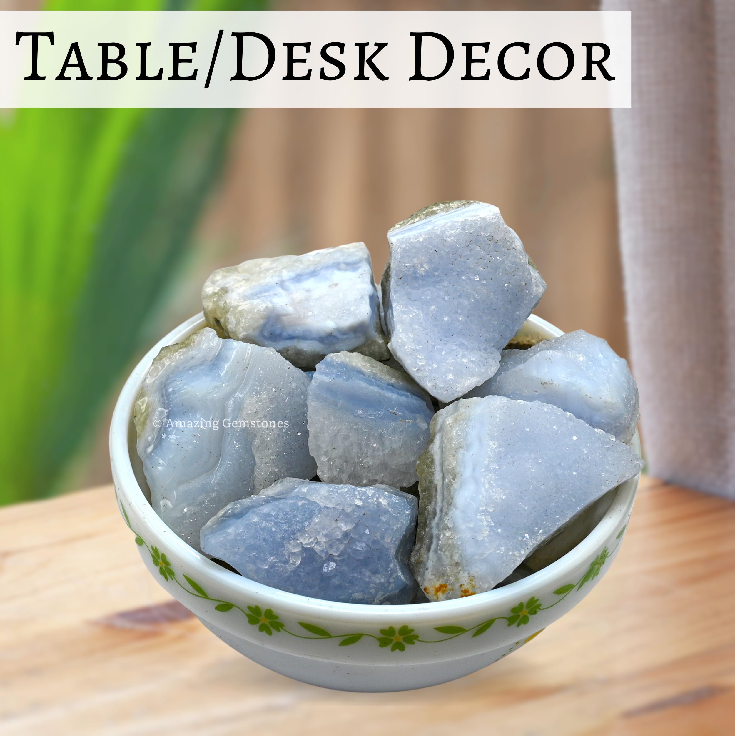 Amazing Gemstone tumbling agate lace bleue, utile pour projets DIY.