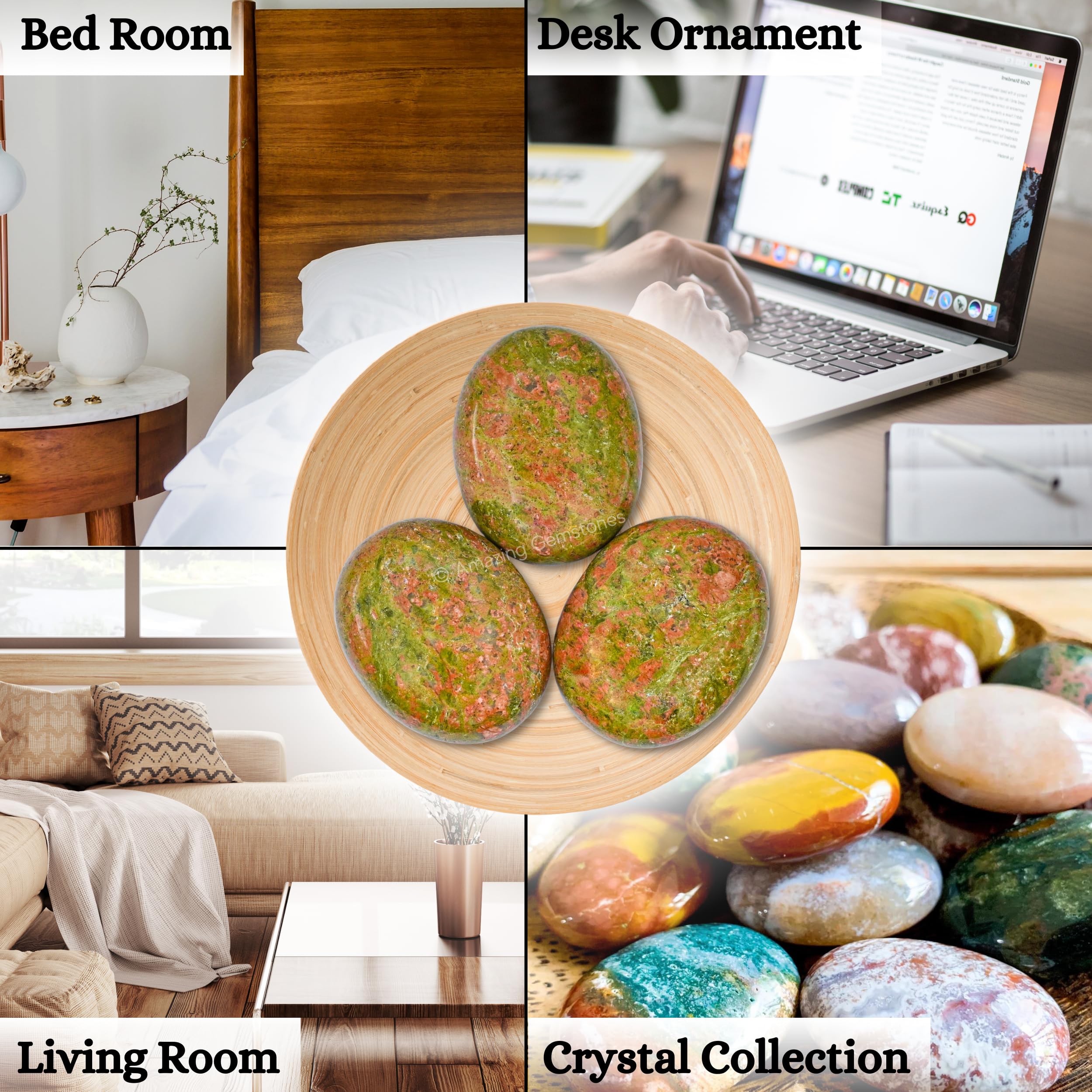 Amazing Gemstone Unakite – parfait pour méditation et pratique zen.