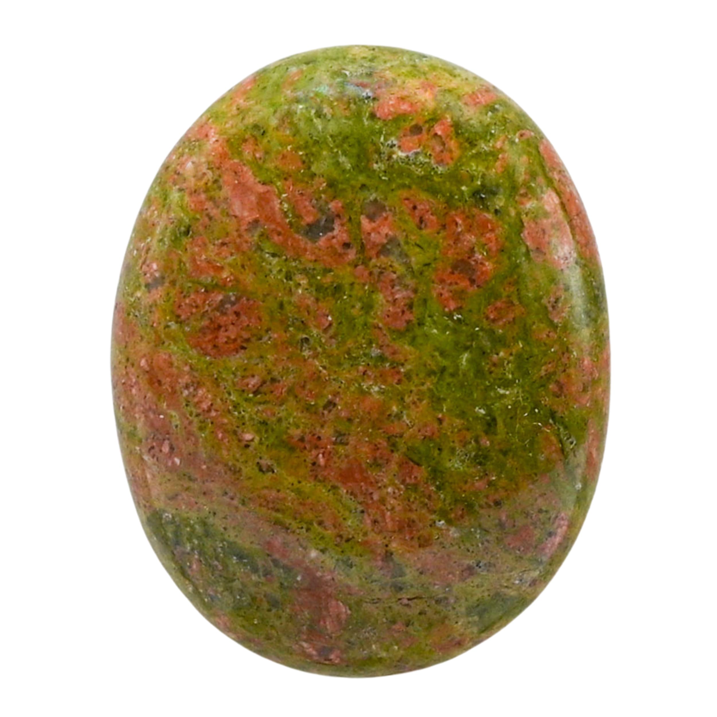 Amazing Gemstone Unakite – pierre de paume grande pour méditation et équilibre.