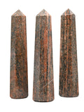 Amazing Gemstone Unakite Pointe Cristal Détail: précision nette pour focaliser l'énergie lors d'un rituel.