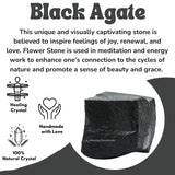 Amazing Gemstone agate noir brut idéal pour projets bricolage et création.