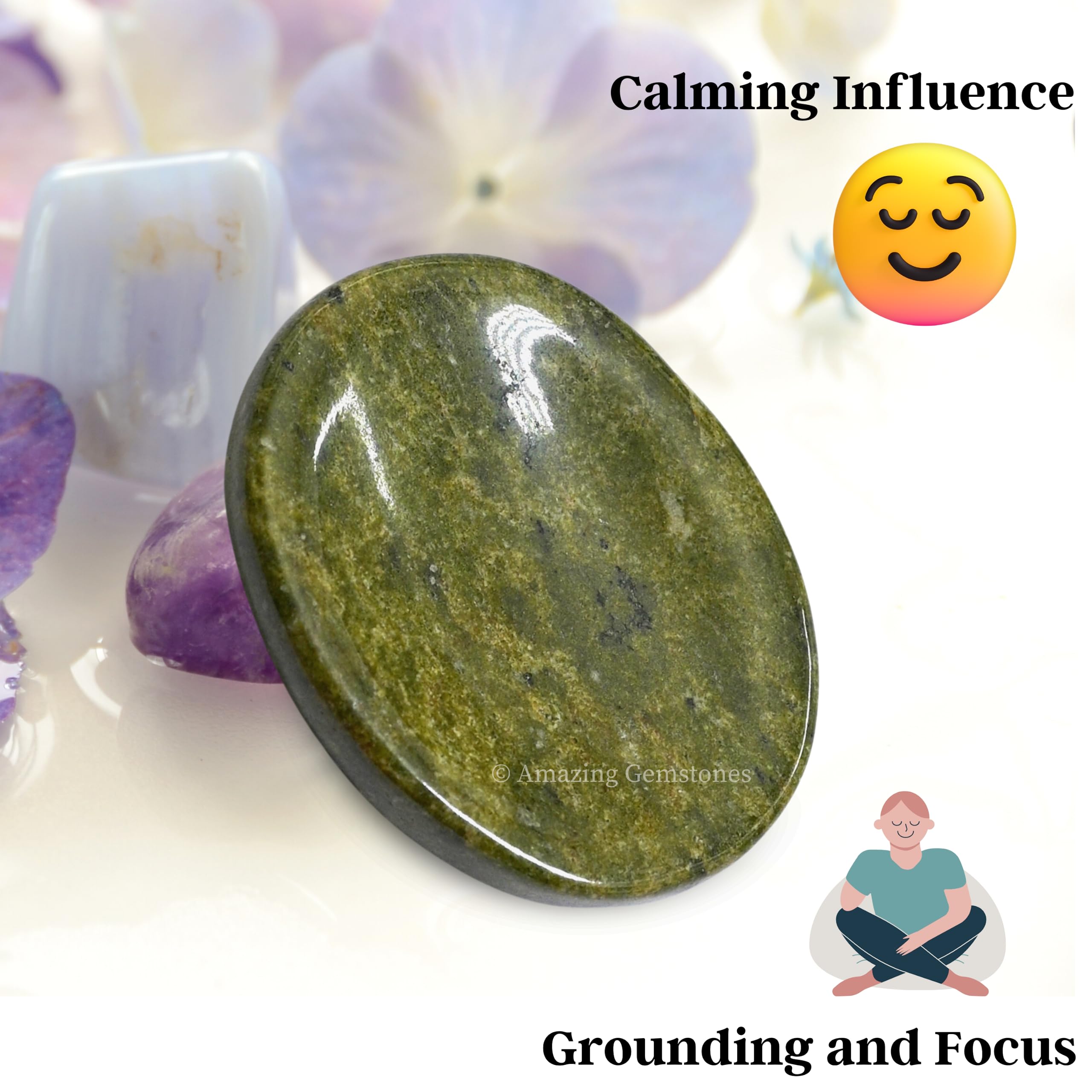 Amazing Gemstone Vasonite: accessoire-meditation utile pour l'ancrage énergétique.