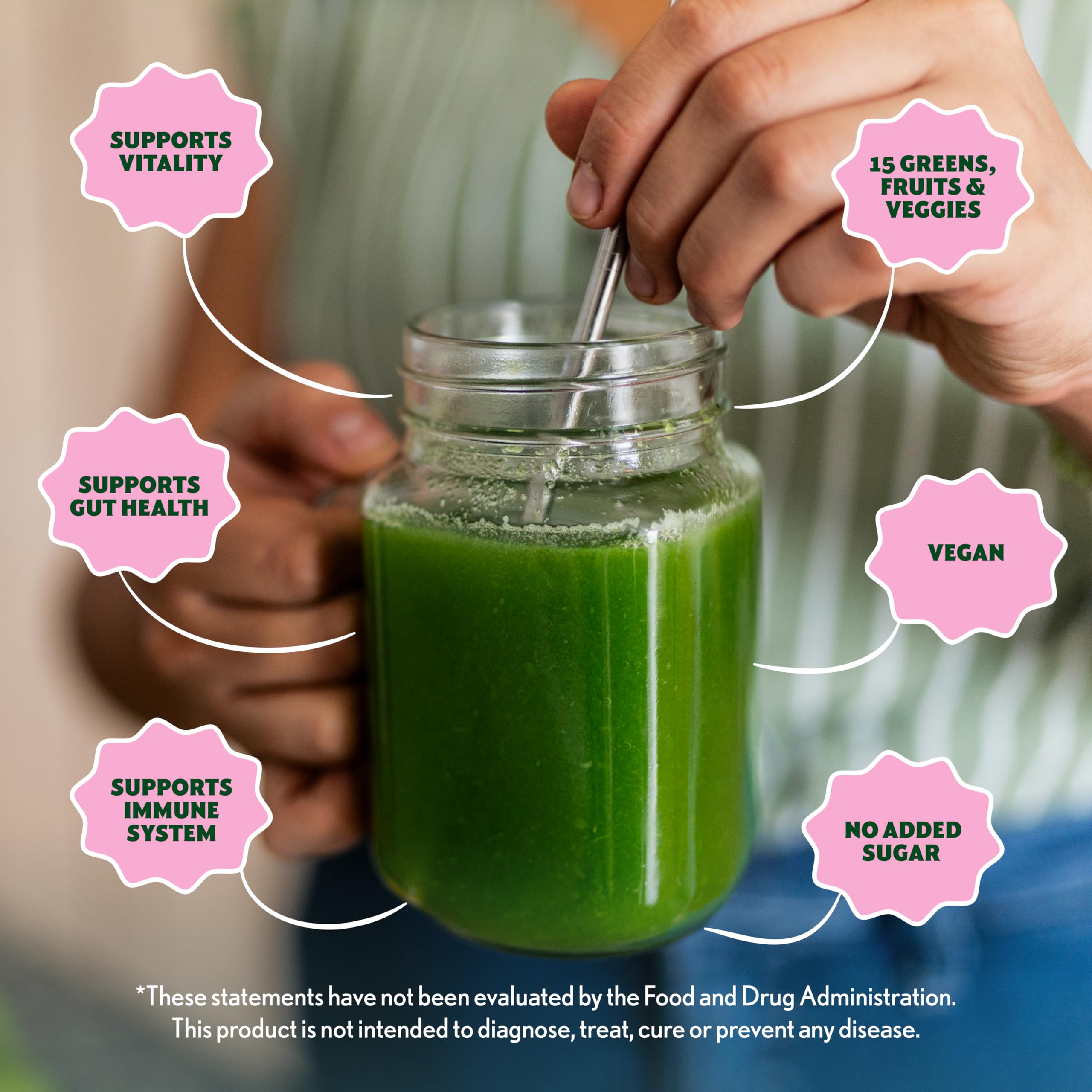 Amazing Grass Greens Superfood enzymes digestives et probiotiques, soutien potentiel à la digestion.