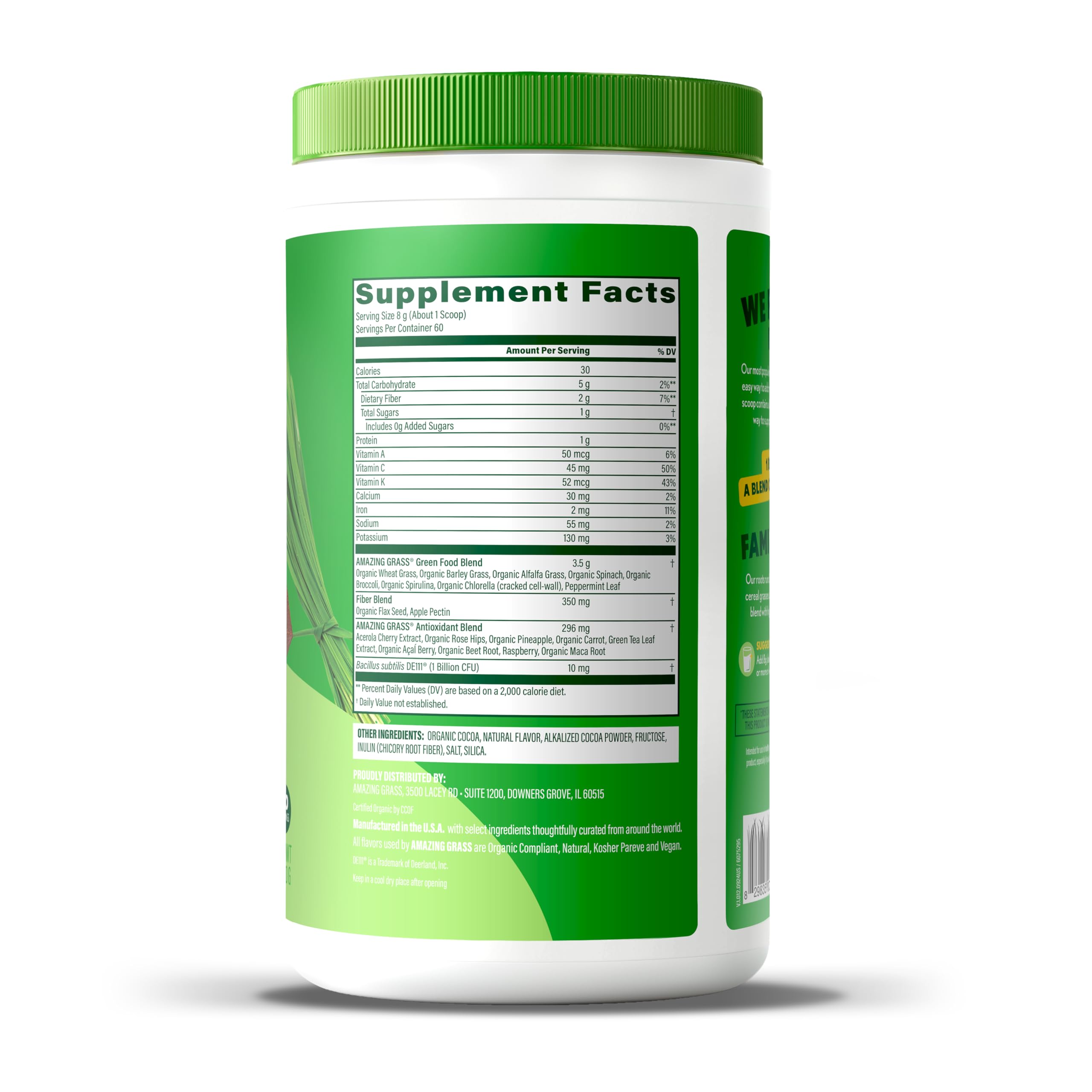 Utilisation quotidienne: booster d'énergie naturelle avec Amazing Grass.