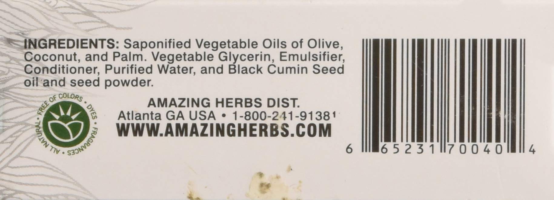Amazing Herbs Barre savon végétal, huile d'olive et coco pour une mousse pure.