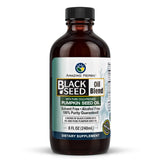 Amazing Herbs: bouteille d'huile noire et graines de citrouille pour une routine saine