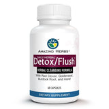 Amazing Herbs Detox/Flush, Bouteille et versement faciles pour un usage quotidien pratique.