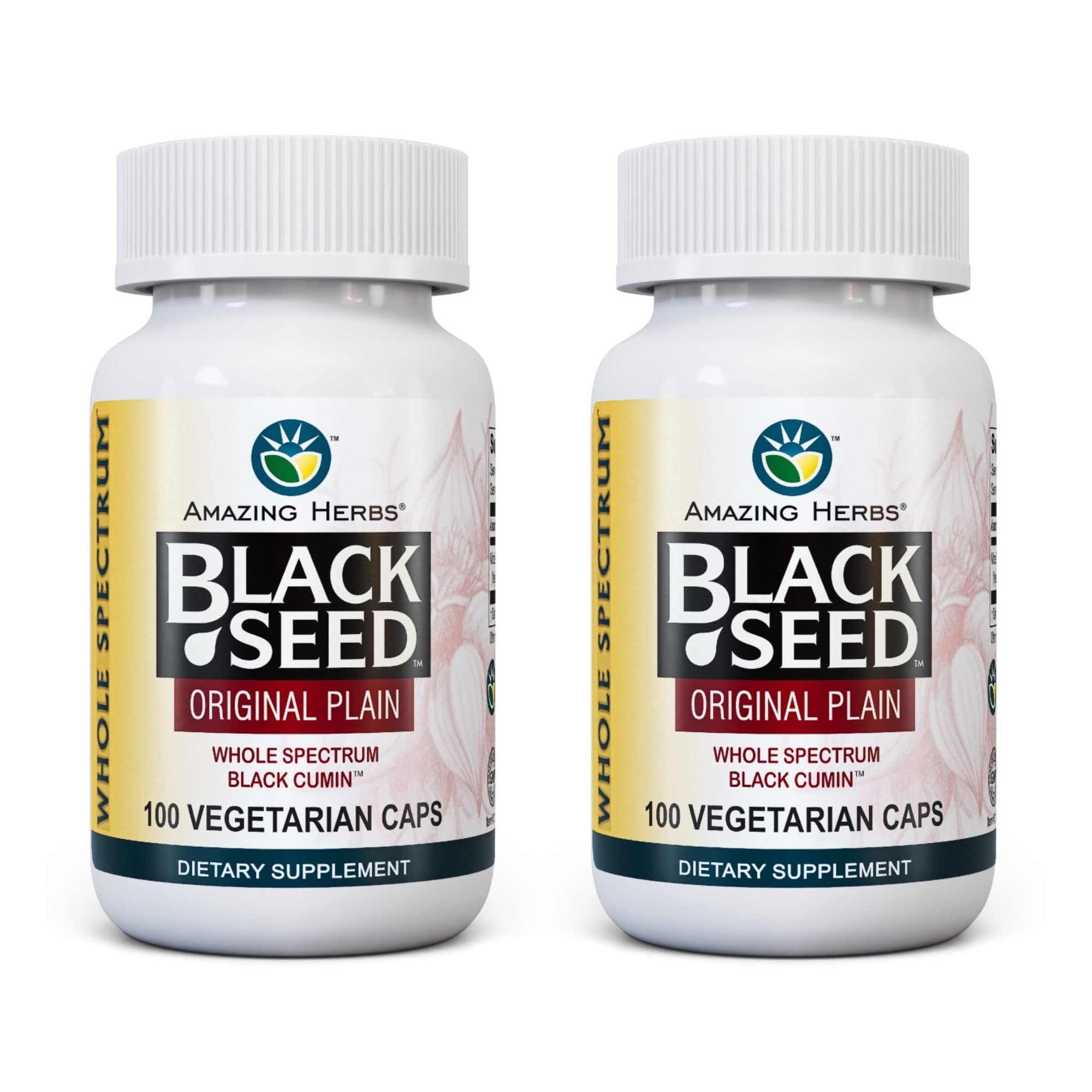 Amazing Herbs Graine noire — bouteille capsules, soutien digestif et énergie au quotidien.