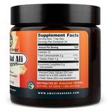 Amazing Herbs Tongkat Ali Poudre Stamina - bouteille ouverte pour une utilisation rapide et pratique.