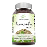 Bouteille Amazing India Ashwagandha 500 mg, présentation pratique pour usage quotidien.