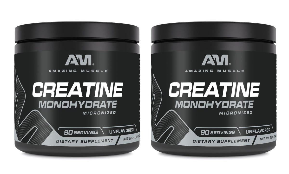 Amazing Muscle Créatine Monohydrate – Bouteille 90 portions, idéal pour les routines quotidiennes.