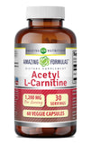 Amazing Nutrition Acétyl L-Carnitine: bouteille de 60 gélules, pratique pour la routine quotidienne.