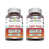 Amazing Nutrition Acide folique 1000mcg comprimés, flacon 240, soutien quotidien possible.