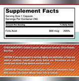 Pack double Amazing Nutrition d'acide folique 800 µg.