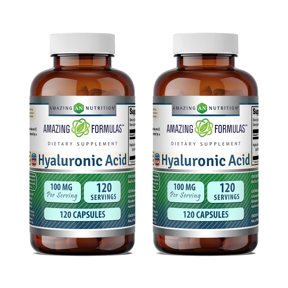 Amazing Nutrition acide hyaluronique capsules emballage clair, idéal pour démarrer une routine.