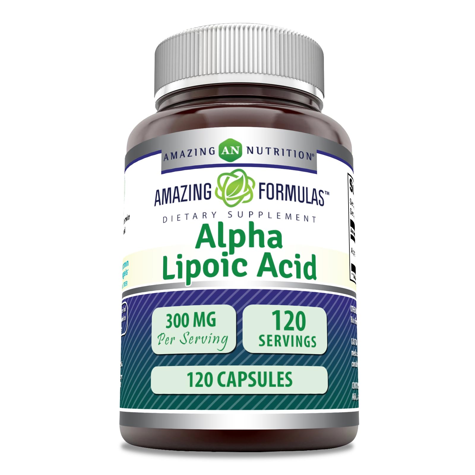 Amazing Nutrition acide lipoique 300 mg — bouteille prête à l'usage quotidien