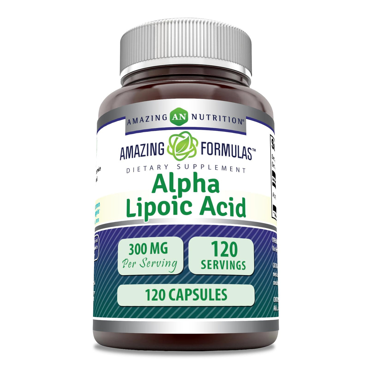 Amazing Nutrition acide lipoique 300 mg — bouteille prête à l'usage quotidien