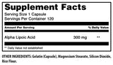 Amazing Nutrition acide lipoique 300 mg — bouchon scellé pour sécurité